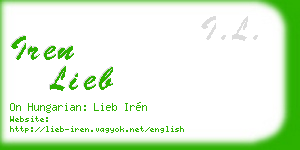 iren lieb business card